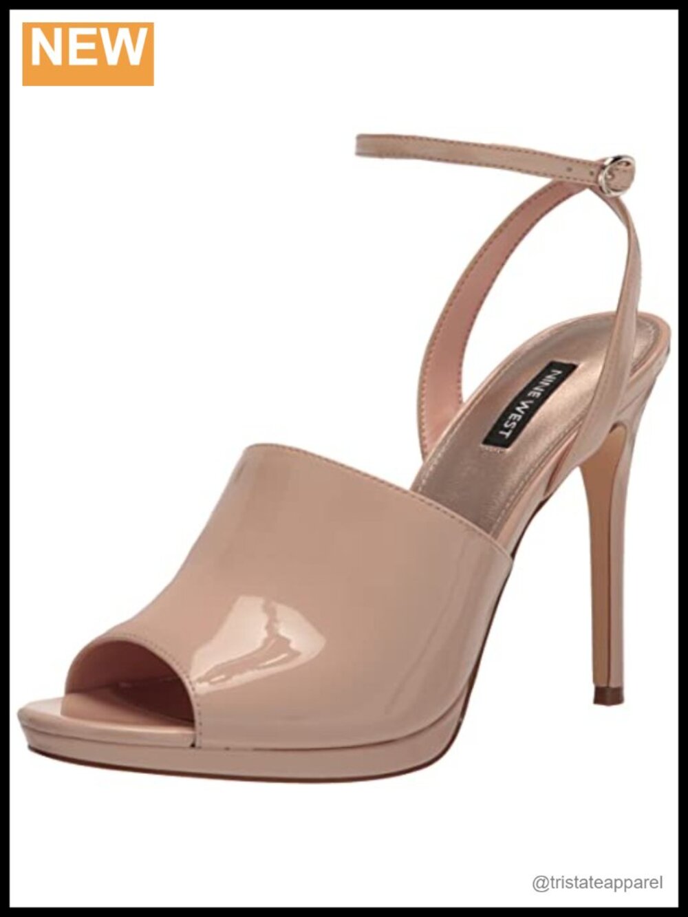 Nine West Limbery Ankle Strap Peep Toe Stiletto Heel Pump